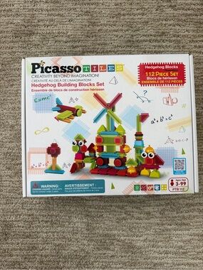 Picasso Tiles Hedgehog Building Blocks Set - Multicolor, NEW